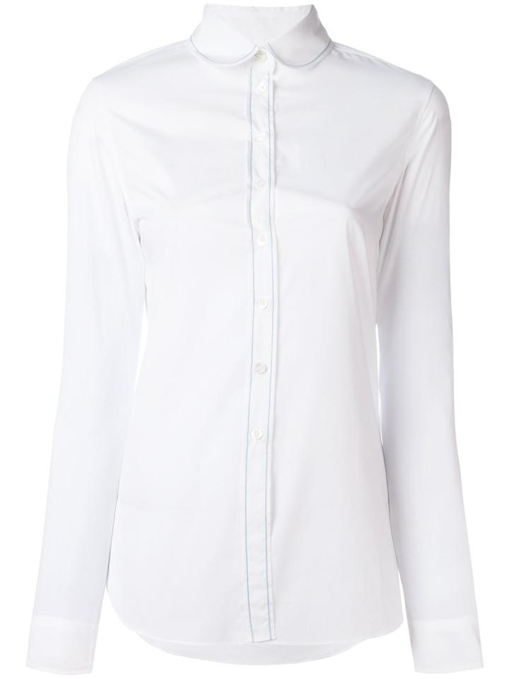 Maison Kitsuné Club Collar Shirt, Women's, Size: 36, White, Cotton