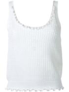 3.1 Phillip Lim Cropped Perforated Tank Top