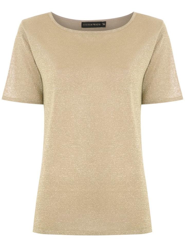 Cecilia Prado Ilda Glitter T-shirt - Gold