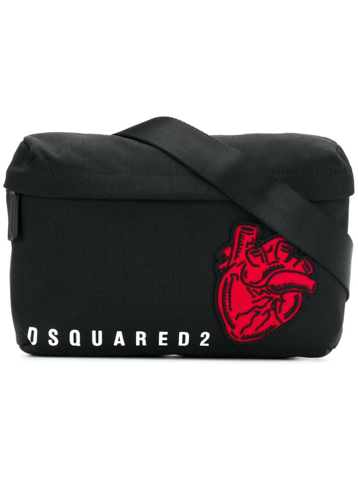 Dsquared2 Heart Patch Crossbody Bag - Black