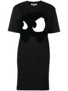 Mcq Alexander Mcqueen Front Printed Dress - Black