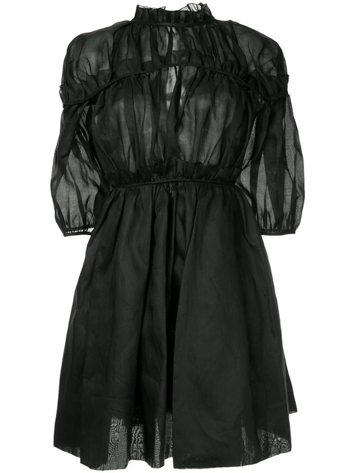 Cecilie Bahnsen Ruffled Midi Dress - Black