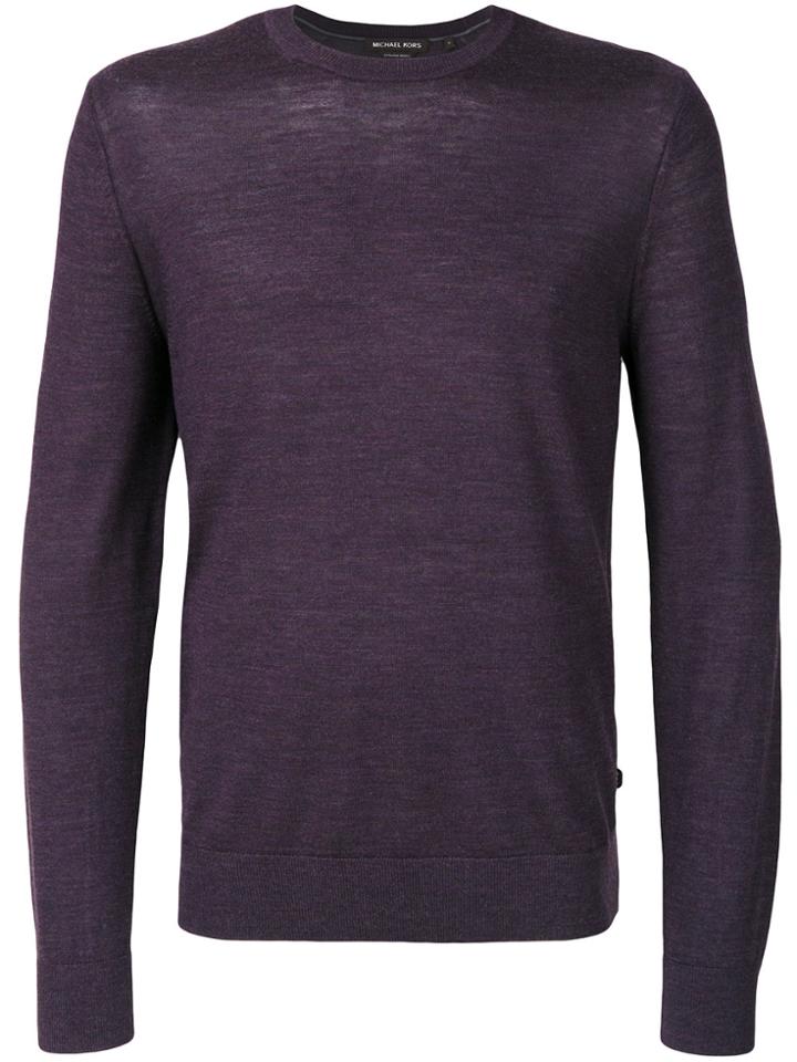 Michael Michael Kors Crew Neck Jumper - Pink & Purple