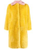 L'autre Chose Faux Fur Coat - Yellow