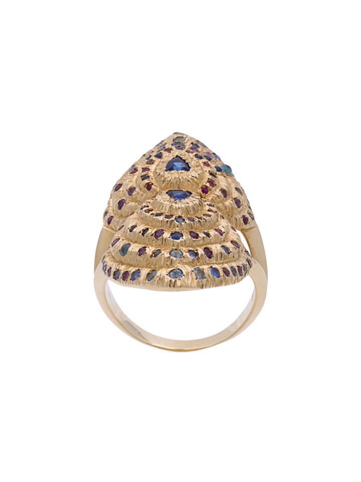 Venyx Bear Paw Heart Ring - Metallic