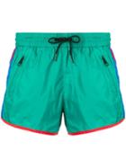 Kenzo Side-stripe Shell Shorts - Green