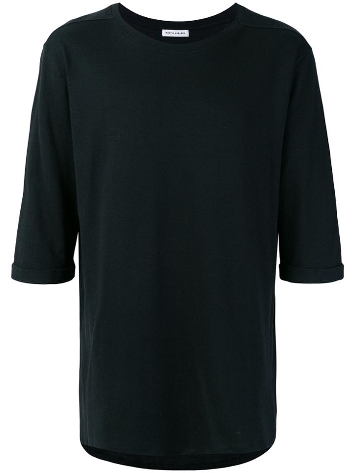 Martin Asbjorn Cropped Sleeve Top - Black
