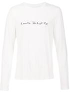 Christian Dada 'love' Long Sleeved T-shirt, Men's, Size: 48, White, Polyurethane/rayon