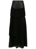Andrea Bogosian Long High Waisted Skirt - Black