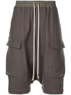Rick Owens Dropped Crotch Shorts - Grey