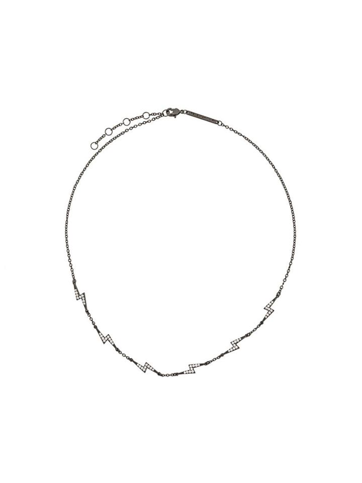 Federica Tosi Lightening Bolt Necklace - Black