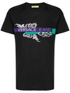 Versace Jeans Baroque Logo Print T-shirt - Black