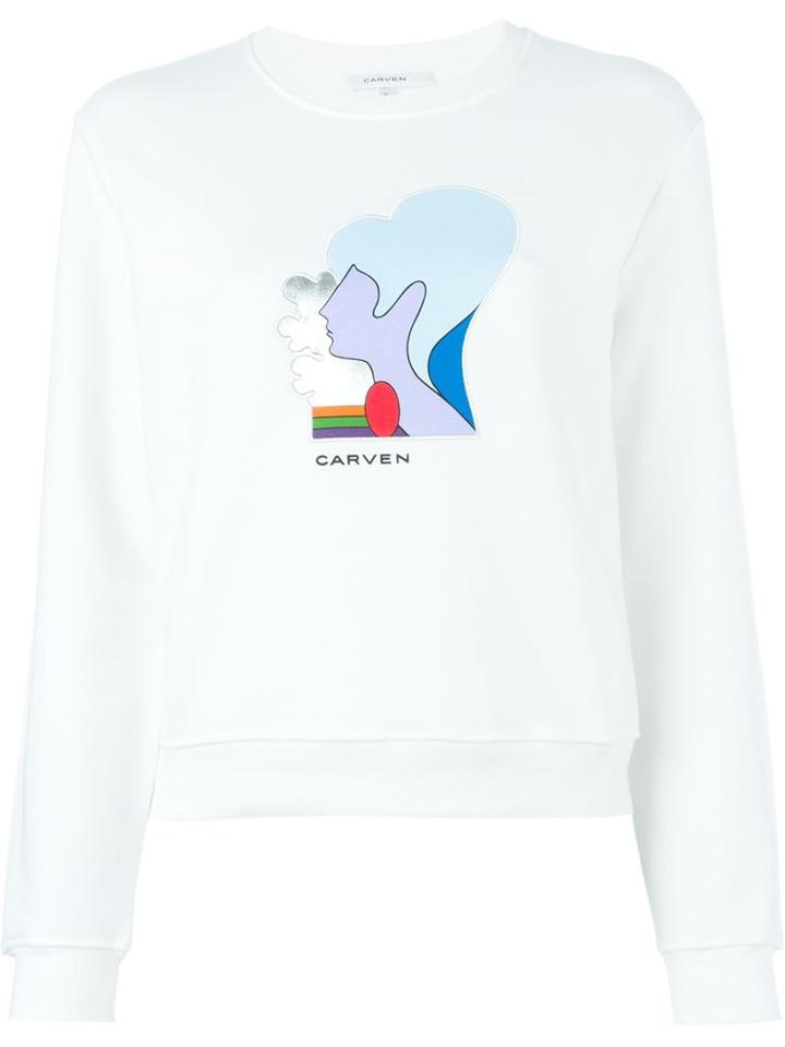 Carven Embroidered Profile Sweatshirt