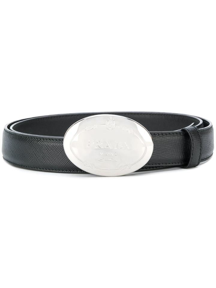 Prada Oval Buckle Belt - Black
