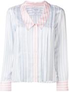 Thom Browne Fun-mix Stripe Silk Shirt - Blue