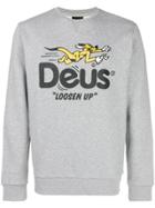Deus Ex Machina Logo Print Jersey Sweater - Grey