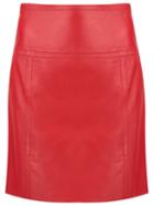 Talie Nk Panelled Skirt, Women's, Size: 38, Red, Leather