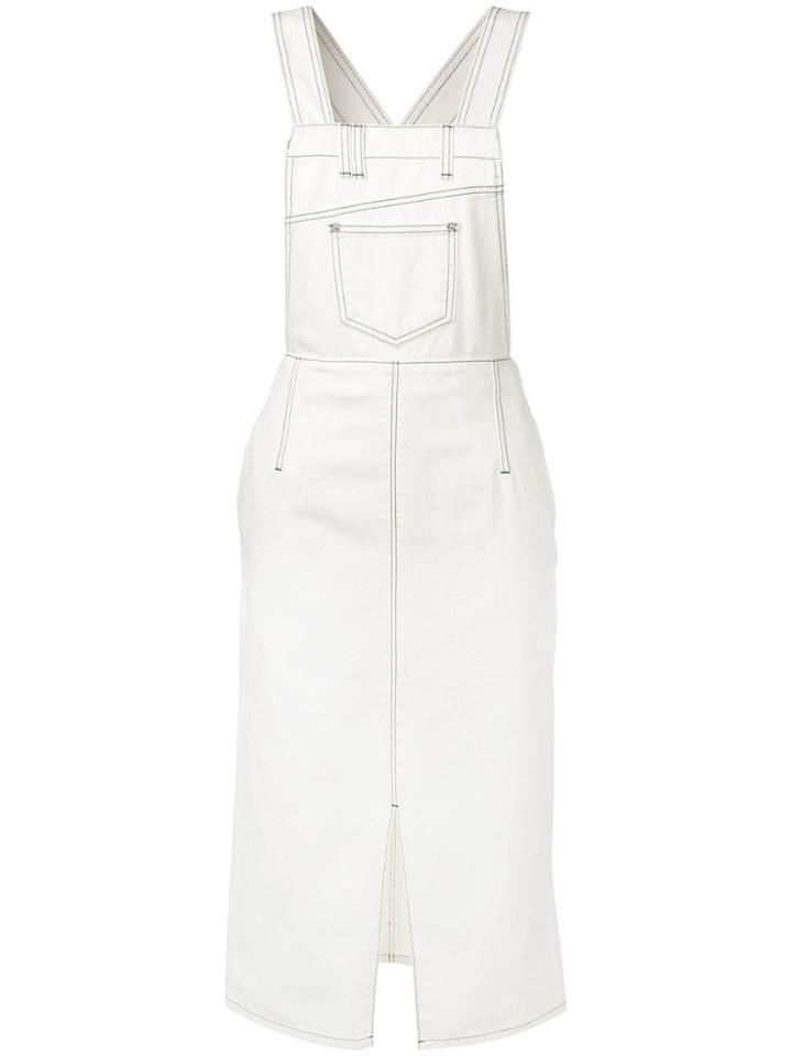Sjyp Clean Overall Dress - White