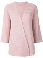 Hemisphere V-neck Cardigan - Pink & Purple