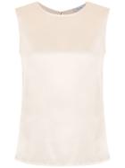 Isolda Shell Silk Top - Nude & Neutrals