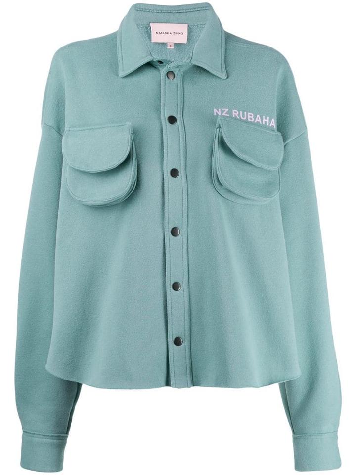 Natasha Zinko Oversized Pocket Shirt Jacket - Green