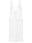 Ermanno Scervino Fitted Lace Beach Dress - White