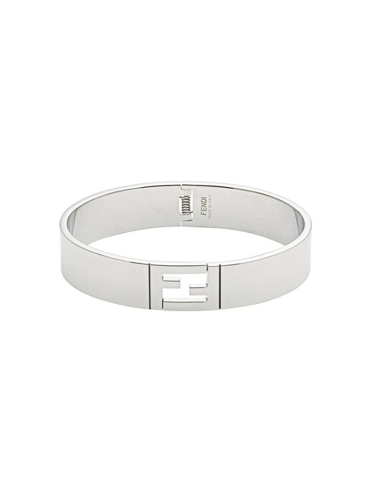 Fendi Ff Bangle Bracelet - Silver