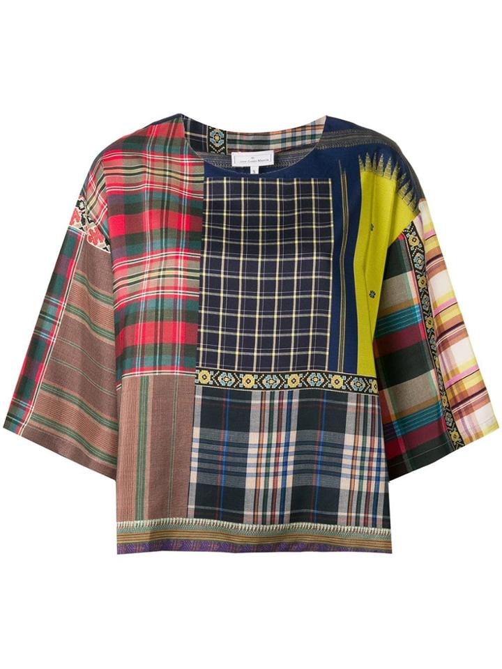 Pierre-louis Mascia Check Print Blouse - Blue