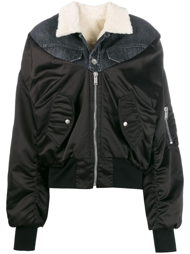 Unravel Project Denim-panelled Bomber Jacket - Blue