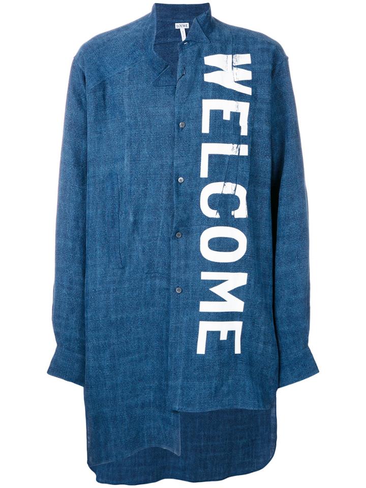 Loewe Printed Denim Shirt - Blue