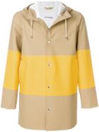 Stutterheim Colour Block Raincoat - Brown