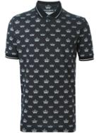 Dolce & Gabbana Bee And Crown Print Polo Shirt