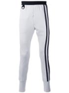 Y-3 Striped Trim Track Pants, Men's, Size: Medium, Grey, Cotton