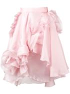 Ermanno Scervino Asymmetric Ruffled Skirt - Pink & Purple