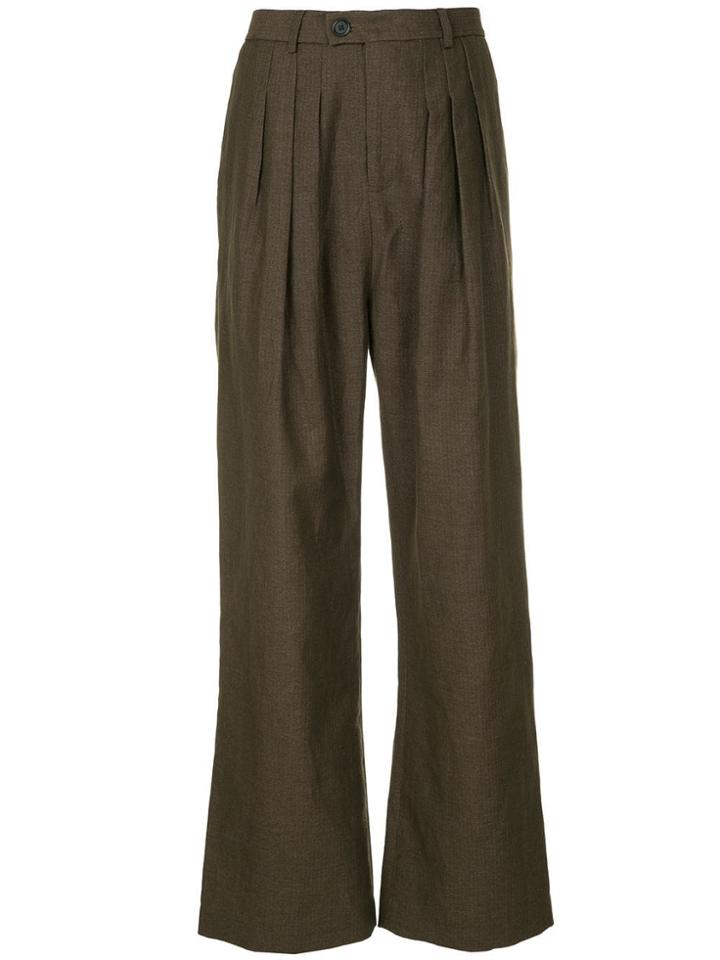 Strateas Carlucci Flared Trousers - Brown