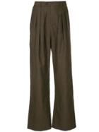 Strateas Carlucci Flared Trousers - Brown
