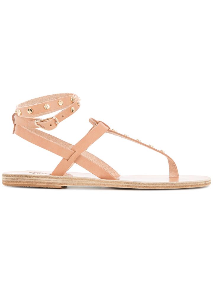 Ancient Greek Sandals Studded T-bar Sandals - Nude & Neutrals