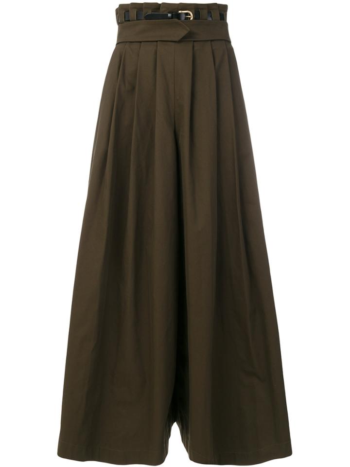 Capucci Flared Maxi Skirt - Green