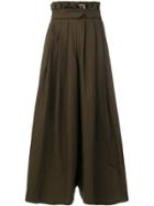 Capucci Flared Maxi Skirt - Green
