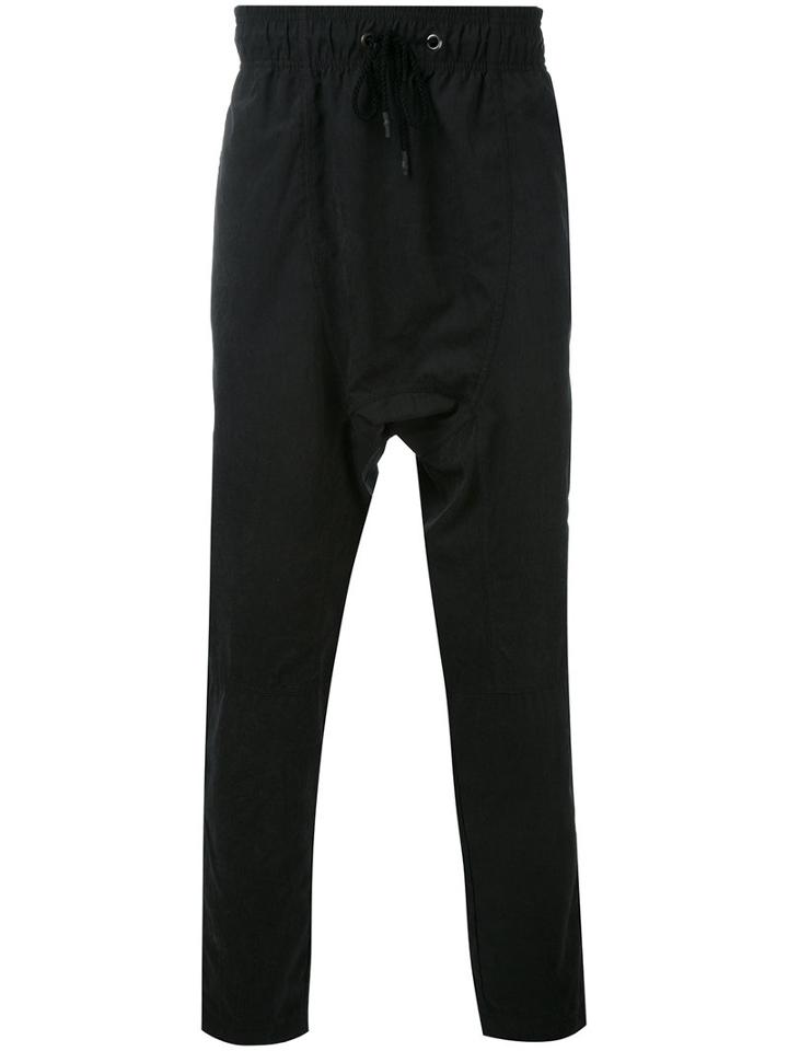 Tom Rebl - Loose Fit Trousers - Men - Cotton/polyamide/polyester - 50, Black, Cotton/polyamide/polyester