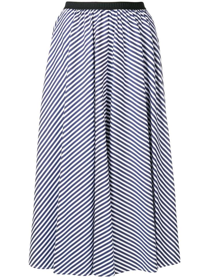 Antonio Marras Striped Pleated Skirt - Blue
