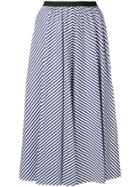 Antonio Marras Striped Pleated Skirt - Blue