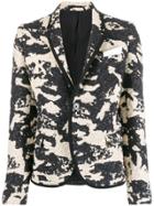 Neil Barrett Woven Camouflage Blazer - Black