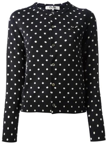 Comme Des Garons Play Polka Dot Cardigan