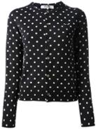 Comme Des Garons Play Polka Dot Cardigan