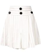 Comme Moi Pinstripe Shorts - White