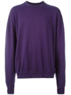 Haider Ackermann Crew Neck Sweater, Men's, Size: Medium, Pink/purple, Cotton