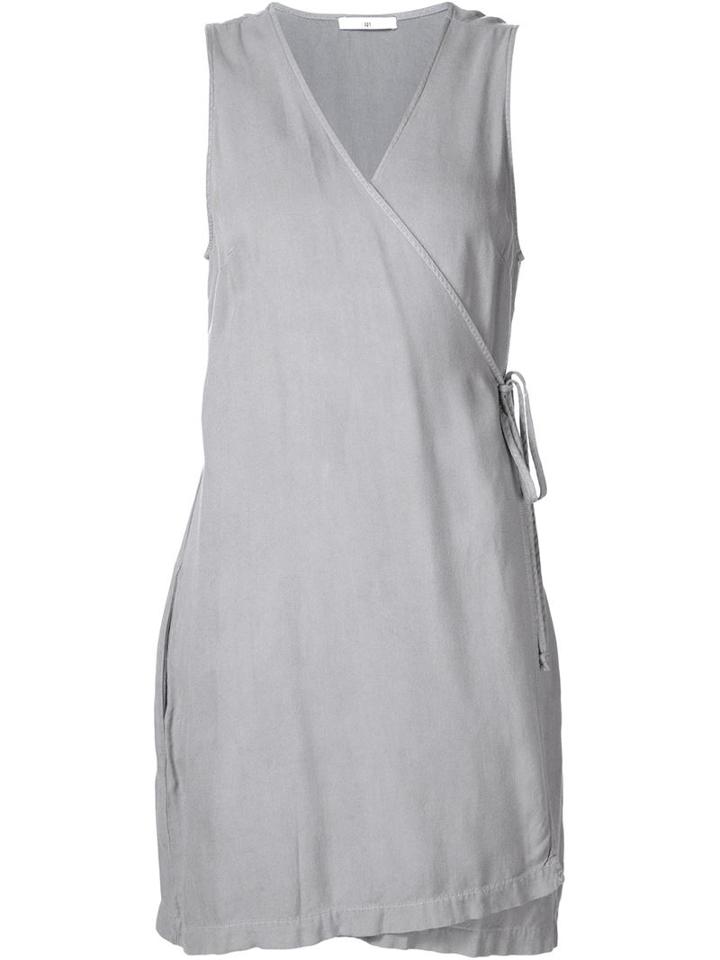 321 Mini Wrap Dress, Women's, Size: Large, Grey, Rayon