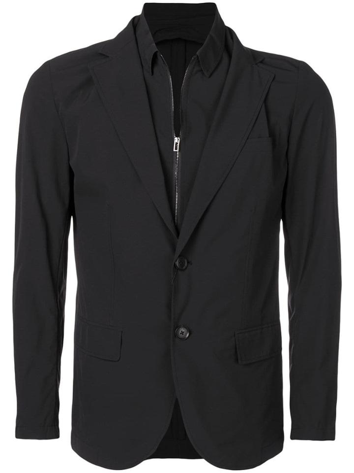Emporio Armani Fitted Single-breasted Blazer - Blue