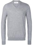 Pringle Of Scotland Knitted V-neck Sweater - Grey